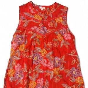 WOMENS MANDARIN COLLAR TANK BY JOHNNY‎ WAS SIZE SMALL